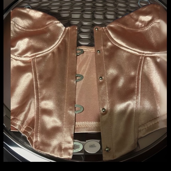 Sexy Black Magnetic Hook & Eye Design Asymmetrical Bustier Corset Crop Camisole - Picture 15 of 17